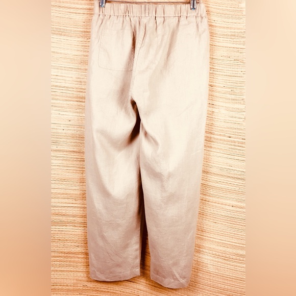 QUINCE New With Tag 100% Organic Linen Pants In The Color Of Driftwood. Size S - Picture 7 of 13